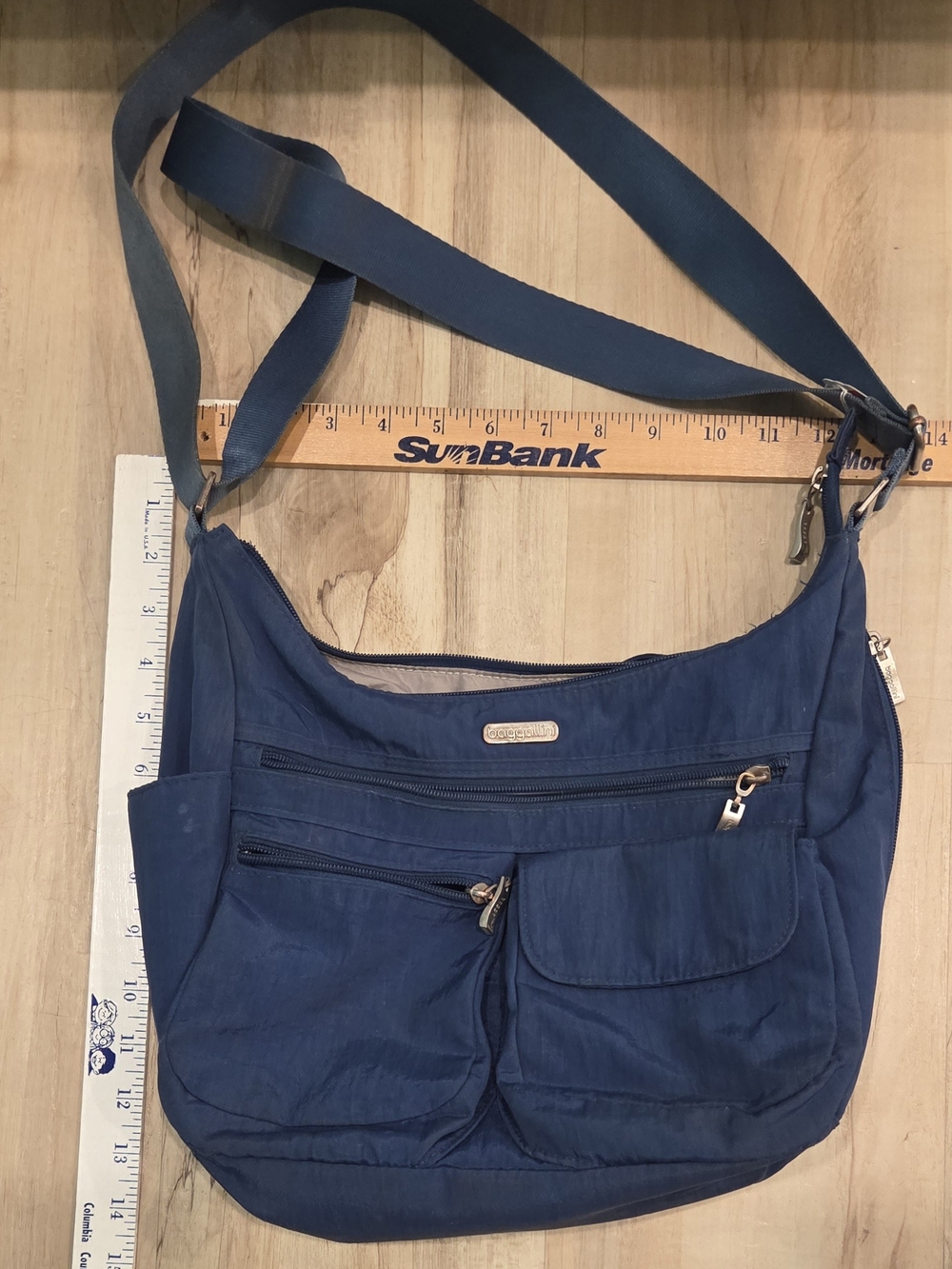 Baggalini Nylon Crossbody Shoulder Bag in Deep Navy